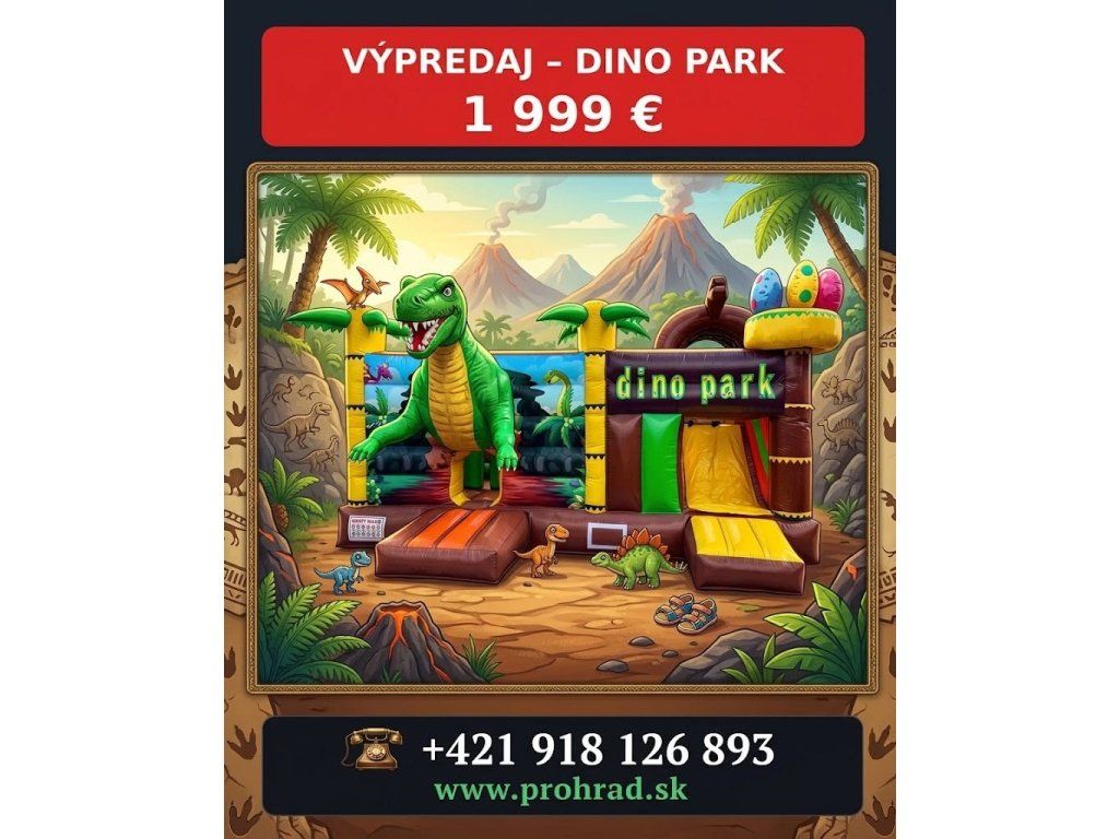 Hüpfburg Dino Park 5 × 5 × 3 m – gebraucht